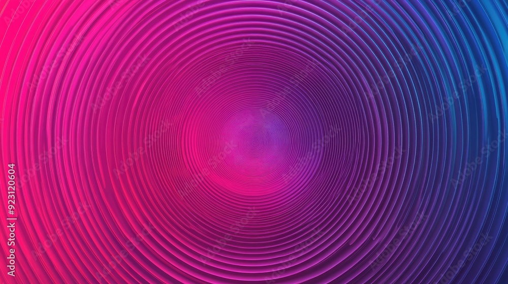 Poster geometric circle gradient with dynamic abstract rings and ripple effects. perfect for modern technol