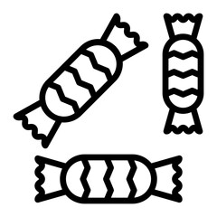 Candy Vector Line Icon Design