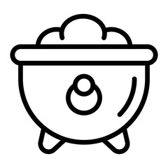 Obraz premium Cauldron Vector Line Icon Design