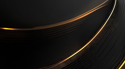 Luxurious dark grey backdrop with sleek gold light lines and subtle shadow effects, ideal for high-end branding and design.