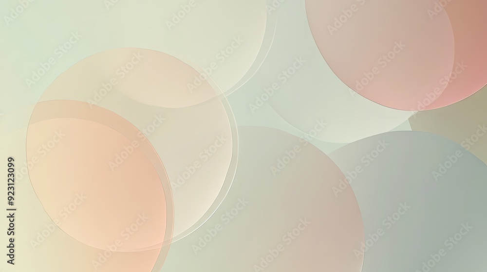 Aufkleber minimalist abstract background featuring a subtle arrangement of soft-colored circles. great for con