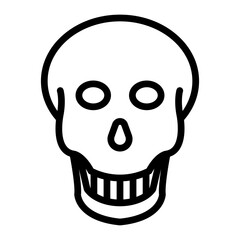 Skull Vector Line Icon Design