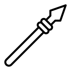 Spear Vector Line Icon Design