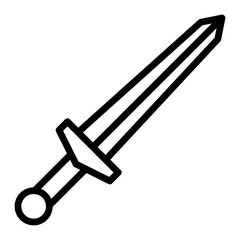 Sword Vector Line Icon Design
