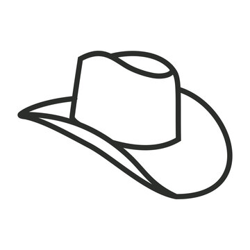 recommend clip art: Cowboy hat outline icon, editable vector illustration and transparent graphic element. Isolated on white background