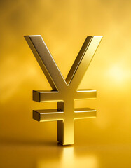 Obraz premium Golden yen symbol