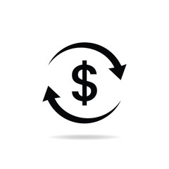 Currency exchange concept icon. Currency exchange symbol design.