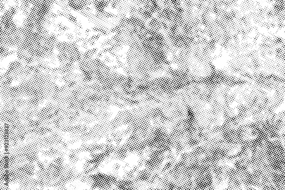 Poster grunge pattern dot raster printing halftone background.
