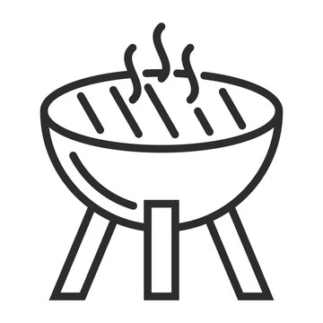 recommend clip art: Grilling icon, Bbq symbol outline icon, editable vector illustration and transparent graphic element. Isolated on white background