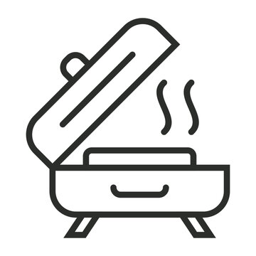 recommend clip art: Grilling icon, Bbq symbol outline icon, editable vector illustration and transparent graphic element. Isolated on white background