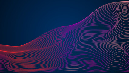 Wave line abstract background for banner, product, social media, corporate