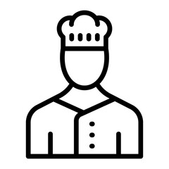 Chef Vector Line Icon Design