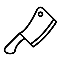 Cleaver Vector Line Icon Design