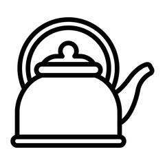 Obraz premium Kettle Vector Line Icon Design