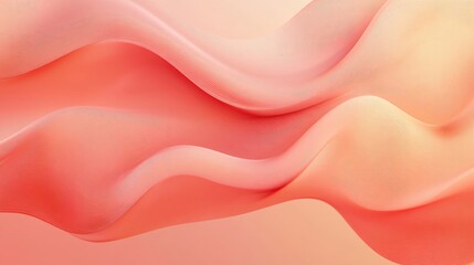 Peach background with flowing wavy abstract lines, providing a trendy and sophisticated vector design for banners or posters.