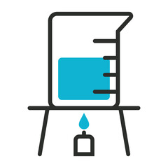 Beaker glass icon, Chemistry symbol outline icon, editable vector illustration and transparent graphic element. Isolated on white background