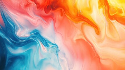 Fototapeta premium Rich color abstract background with a fusion of warm and cool tones creating a balanced and engaging visual. Ideal for diverse applications including digital design and branding.