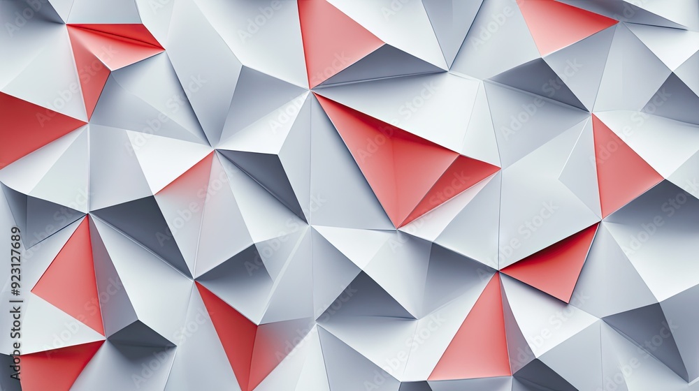 Poster seamless pattern of triangular shapes with shadow effects, offering a sophisticated and contemporary