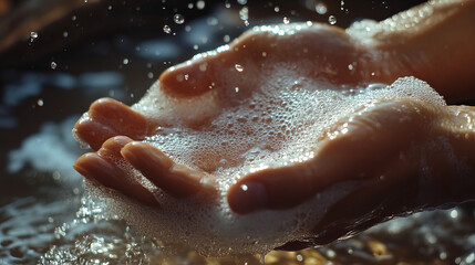 Fototapeta premium HAND wash, keep clean hand, protect bacteri