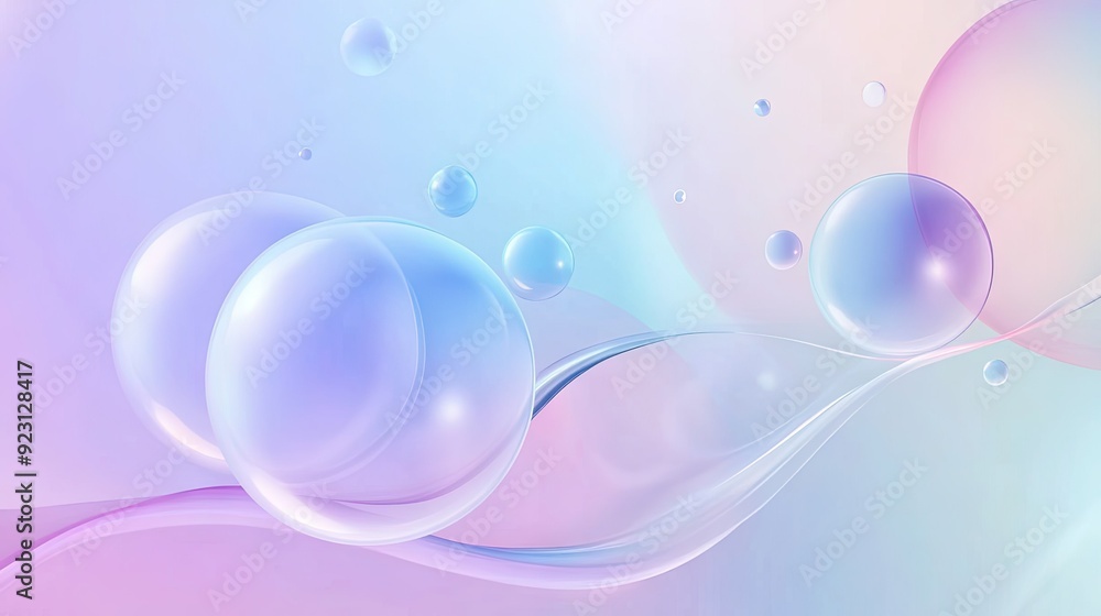 Poster soft and clear neumorphism style interface with liquid plastic and simple futuristic shapes. perfect