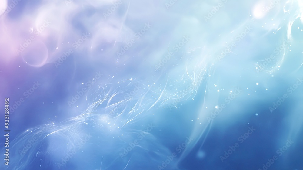 Poster soft blue abstract background with a serene gradient and delicate light flares. perfect for calming 
