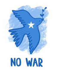 stop war in Somalia with on an isolated background against the background of the flag of Somalia. Poster in support of Somalia