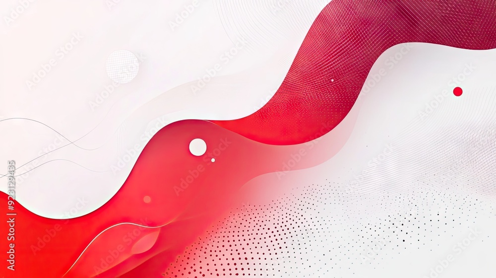 Poster stylish abstract template with a blend of red and white geometric shapes and gradients. ideal for ba