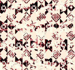 Doodle tribal pattern,African ethnic tribal clash ornament seamless pattern background. Simple hand drawn background in traditional African