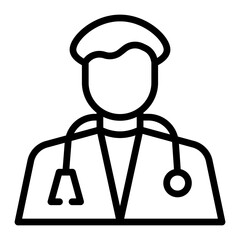 Doctor Vector Line Icon Design