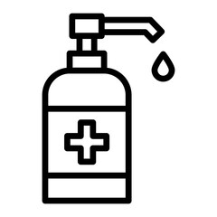 Sanitizer Vector Line Icon Design