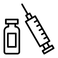 Vaccine Vector Line Icon Design