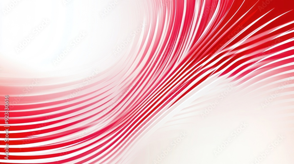 Poster vibrant abstract background with red and white stripe lines creating dynamic patterns on a gradient 
