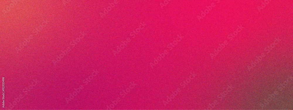 Poster Red magenta deep gradient colors background. Elegant Magenta and Gold Grainy Texture Gradient.  Colored fabric fibers surface. Empty space. Simple design for banners, posters.