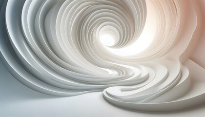 Obraz premium Abstract waves of white and gray hues flowing smoothly in a gradient with soft light