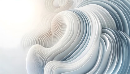 Obraz premium Abstract waves of white and gray hues flowing smoothly in a gradient with soft light