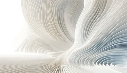 Abstract waves of white and gray hues flowing smoothly in a gradient with soft light