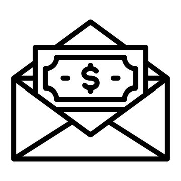 Sallary Vector Line Icon Design