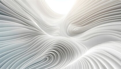 Obraz premium Abstract waves of white and gray hues flowing smoothly in a gradient with soft light