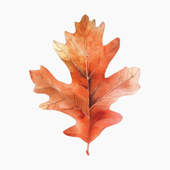 Obraz premium Autumn leaf watercolor illustration