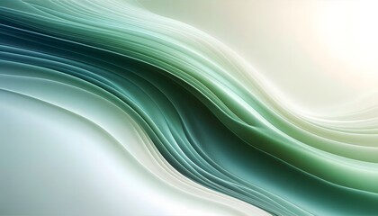 Fototapeta premium Abstract waves of white and gray hues flowing smoothly in a gradient with soft light