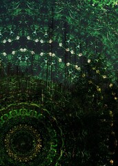 Fractal artwork for creative design. Abstract fractal background. Decoration for wallpaper, desktop, poster, cover booklet. Print for clothes, t-shirt. Creative illustration for design