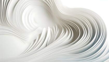 Obraz premium Abstract waves of white and gray hues flowing smoothly in a gradient with soft light