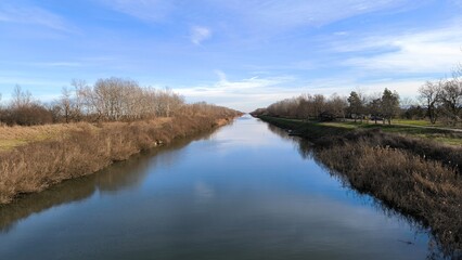 landscape by the river in autumn in Backi Petrovac
