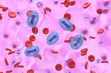 Mpox (monkeypox) - isometric view 3d illustration