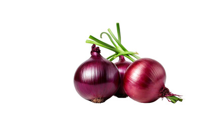 Fresh violet onion isolated on a white background