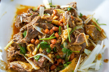 Delicious traditional Chinese Guangxi Nanning dish, Lemon duck