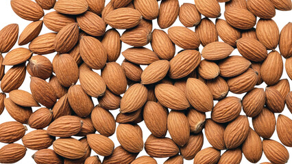 close up,top view many dried almonds