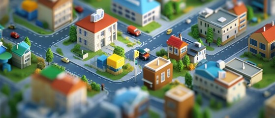 City Planning for Safety: Isometric View of Urban Public Safety Initiatives