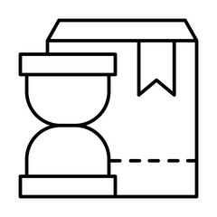 delivery of shipping and package distribution outline icons