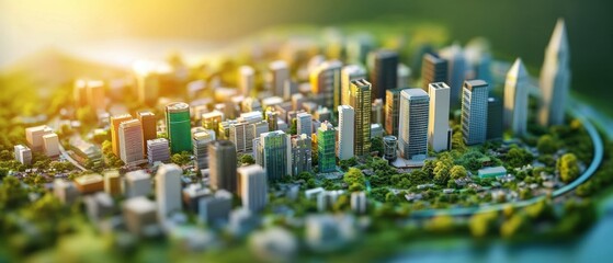 Urban Innovation: Closeup of a Smart City Embracing Technology and Sustainability